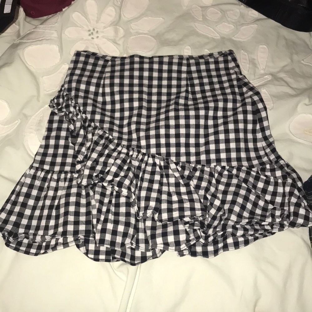 Gingham Ruffle Skirt